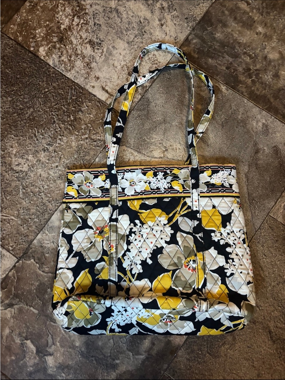 Quilted Floral Vera Bradley Bag in Dogwood